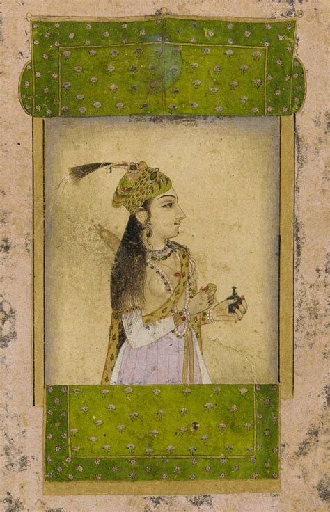 A Mulher de Lahore? Uma Exploração Vibrante da Cor e Movimento em Mughal Miniatura